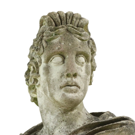 Image 1 of Large Apollo Bust Garden Statue