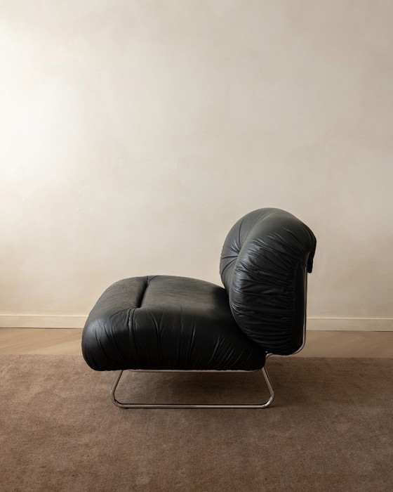 Italian Leather And Chrome Lounge Chairs, 1980s, Set Of 3 – Armchairs (photo 10 of 23)