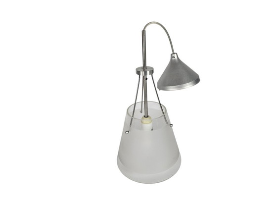 Image 1 of Hala Zeist - hanglamp - gesatineerd glas - gemerkt - post modern - 80's