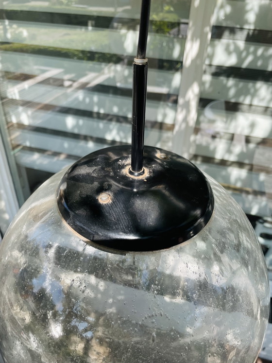 4 lampade in vetro "a bolle" in stile Mid-Century Modern, Space Age – Lampade a sospensione, Glass, Metal (photo 5 of 5)