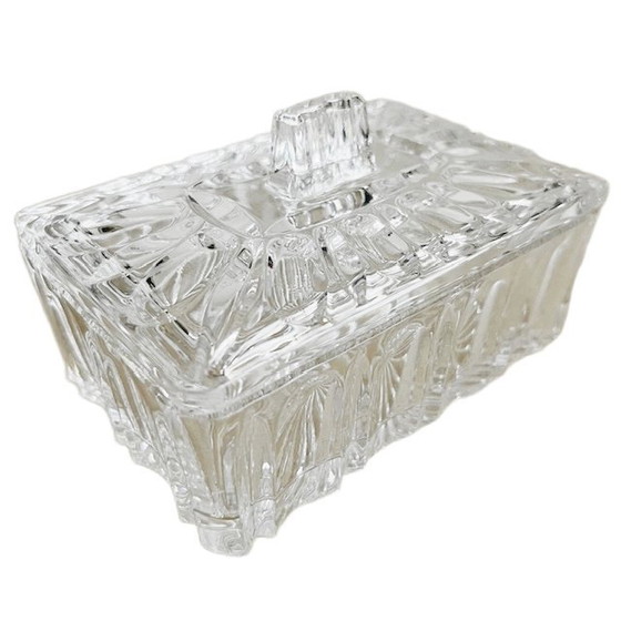 Image 1 of Antique French jewelry box cut crystal cigarette case 1900's