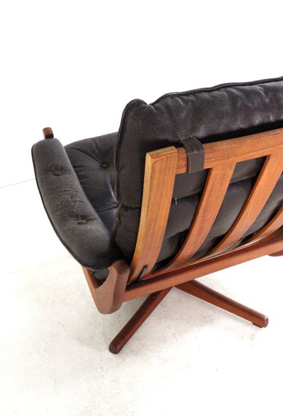 Söda Galvano - Lied Møbler Norway Fauteuil Vintage – Lied mobler, Leather, Wood (photo 12 of 18)