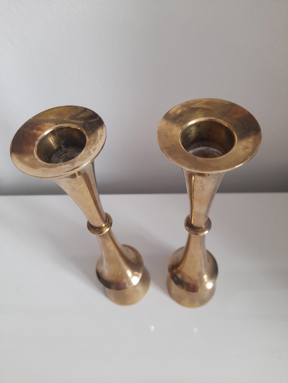 Image 1 of Pair of Quistgaard brass candlesticks