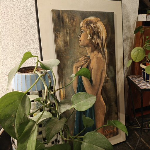 Vintage 1970s Decorative Portrait Panel "Raphael" | Mid-Century Wall Art