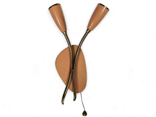 Sputnik, lámpara de pared con forma de bolsa, años 50