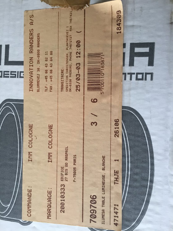 Image 1 of TAVOLO ILUMESA VINTAGE DI VERNER PANTON