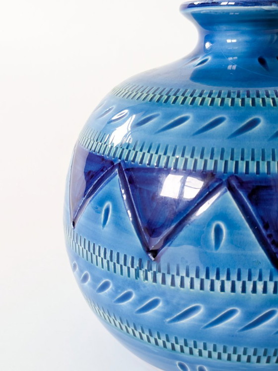 Vintage Italian Ceramic Vase, Rimini Blu Style, 1980s – Sardartis Castelsardo (photo 5 of 11)