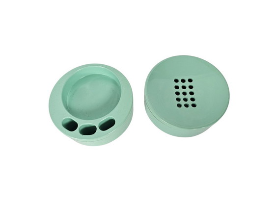 Gedy - Design Makio Hasuike - Zahnbürstenhalter/Seifenschale/Becher - Italien - 80er – Dekoration, Plastic (photo 4 of 5)