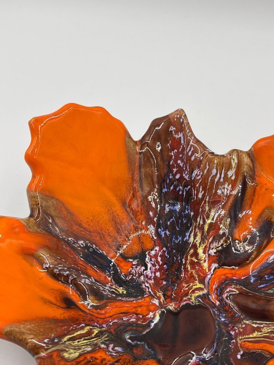 Image 1 of Vassoio portaoggetti con foglie autunnali di Vallauris