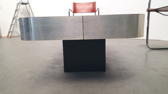 Tavolino vintage Roche Bobois Attr Willy Rizzo anni '70 Italia – Tavolini da caffè, lamine (photo 8 of 9)