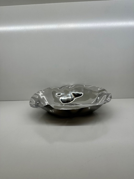 Image 1 of Sarrià Lluís Clotet wastebasket for Alessi 2000, Mirror Polished Chrome Stainless Steel, Signed