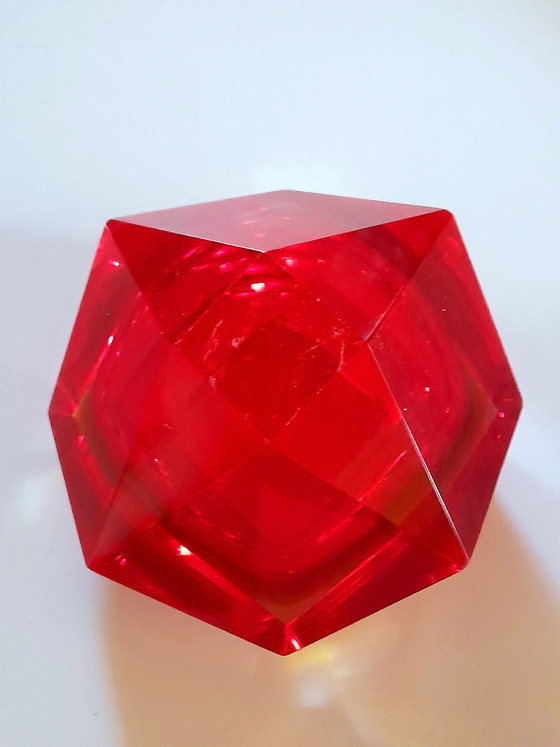 Image 1 of Sommerso Aschenbecher von Flavio Poli, Murano 1970