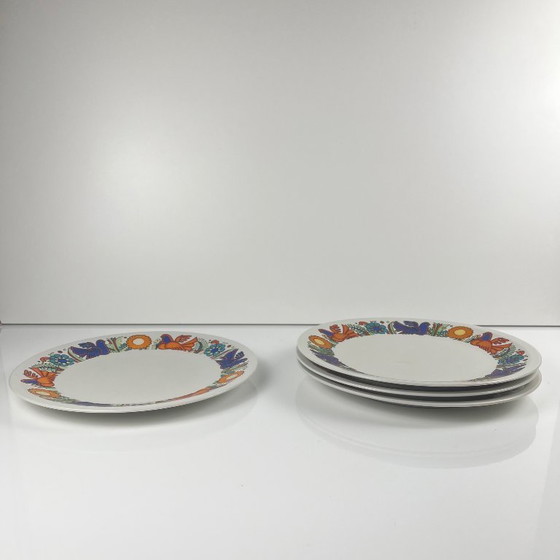Image 1 of Juego de 4 platos llanos Villeroy & Boch "Acapulco", 1960, segunda elección