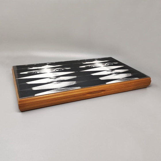 Image 1 of 1980s Gorgeous Piero Fornasetti Backgammon in Excellent condition. Made in Italy