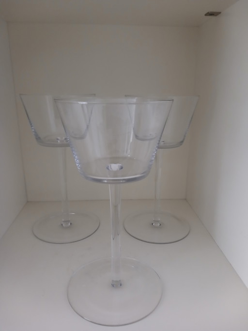 Vintage 90s IKEA 'Handgjort' XL Glass Candle holders – Set of 3