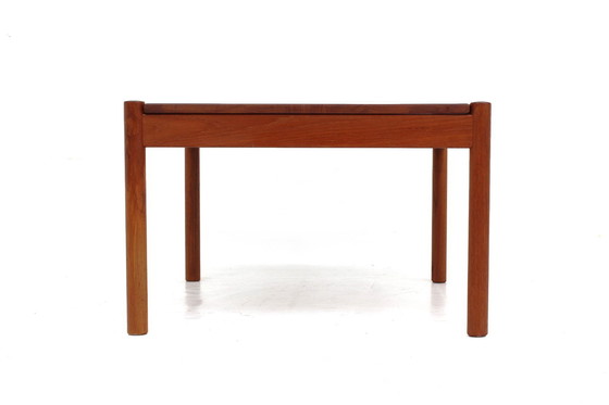 Image 1 of As New! Magnus Olesen Danish Mid - Century Teak Coffee Table / Coffee Table, Vintage Side Table with Reversible Top, 1970s
