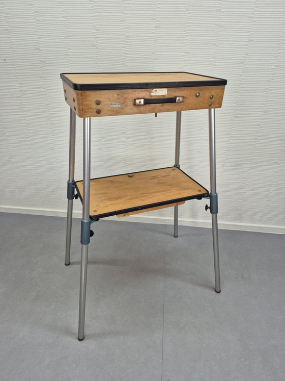Table d'appoint vintage (table pour projecteur de films Karba) – Porte-plantes, Metal, Wood (photo 3 of 15)