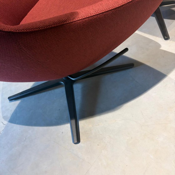 Poltrona Leolux Caruzzo Primo Plus con pouf Fine, Poltrone, Metallo, Tessile, Nero (foto 3 di 5)
