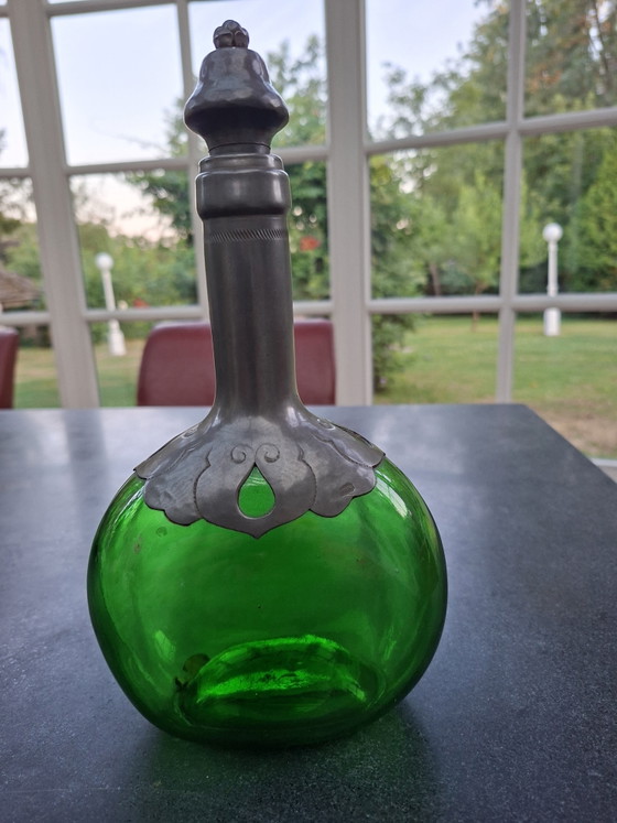Image 1 of Fles met tinnen hals