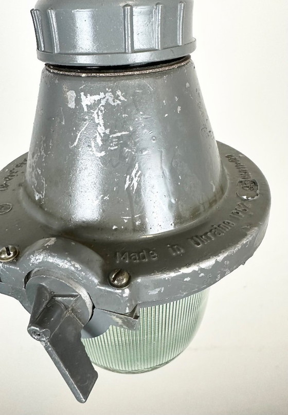 Image 1 of Lampada a sospensione sovietica industriale grigia, anni '60