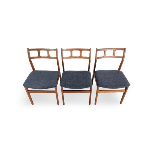 3er Set Original Midcentury Stühle danish design Teak Vintage 60s