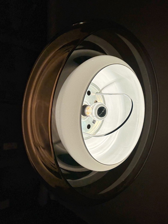 Image 1 of Vintage oranje paddenstoel hanglamp – Space Age Herda / Dijkstra – jaren 70