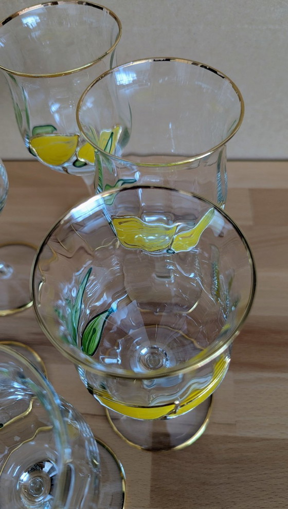 Glazenset, 6 wijn-/drinkglazen, "Tiffany" van Paul Nagel – Glazen & Karaffen, Glass (photo 4 of 9)