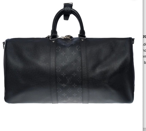 Borsa LOUIS VUITTON Keepall en Cuir Noir - 101147