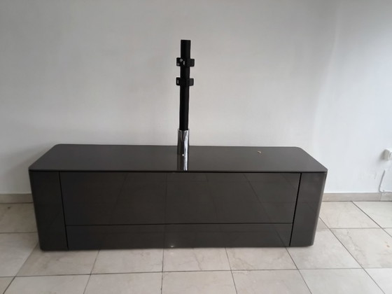 Image 1 of Mobile basso porta TV Hülsta Gentis color antracite lucido con colonna porta TV