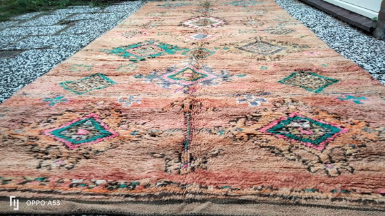 Image 1 of Hand-knotted Berber wool rug 360x155cm