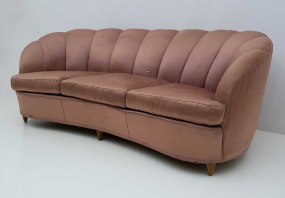 Image 1 of Gio Ponti Sofá curvo italiano moderno de mediados de siglo "Casa e Giardino" 1936