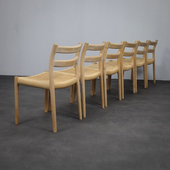 Image 1 of Ensemble de 6 chaises de salle à manger modèle 84 de Niels Otto Møller, années 1970