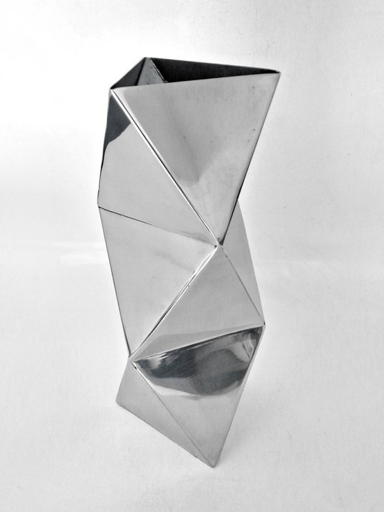 Chrome Metal Vase (photo 5 of 11)
