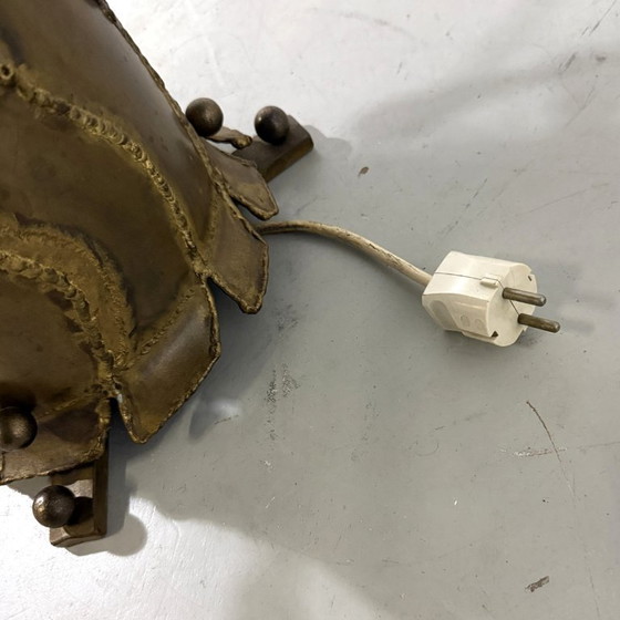 Image 1 of Table basse brutaliste illuminée en laiton foncé, années 1960