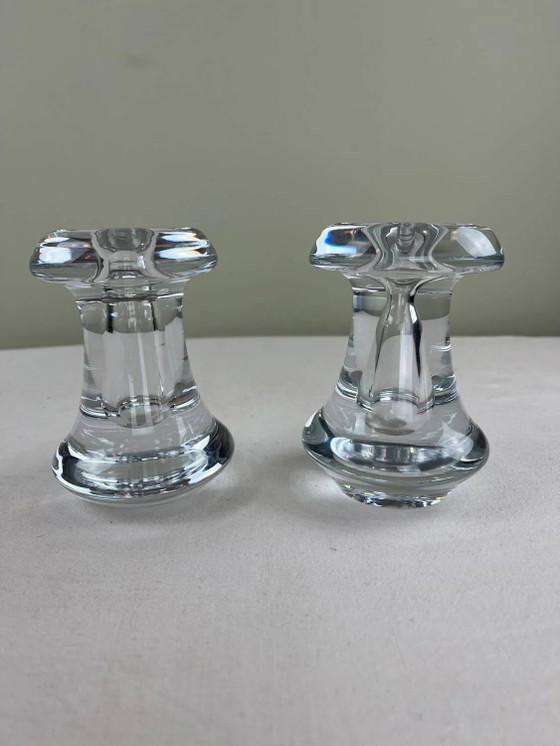 Set van jaren 70 design kandelaars – Kandelaars en kaarsen, Crystal, Glass, Vintage (photo 3 of 12)