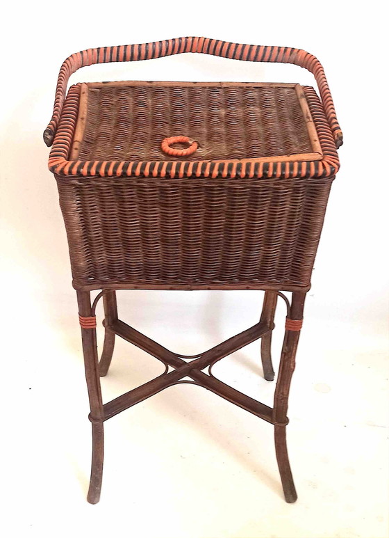 Image 1 of Rieten arbeider jaren 50 Hoogte 72,5 cm