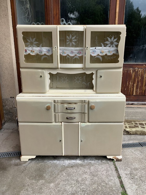 Credenza da cucina Art Déco a due pezzi – Armadi contenitori, Vetro, Art Deco (photo 4 of 10)