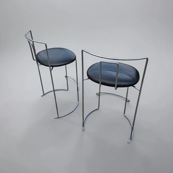 2 x Gaja stool by Kazuhide Takahama for Simon Gavina / black leather (photo 7 of 23)