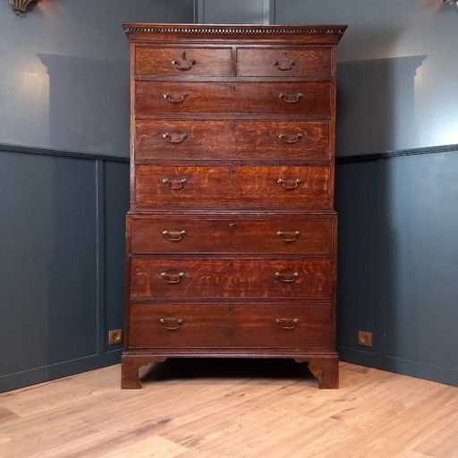George III chest on chest ladekast uit 1830