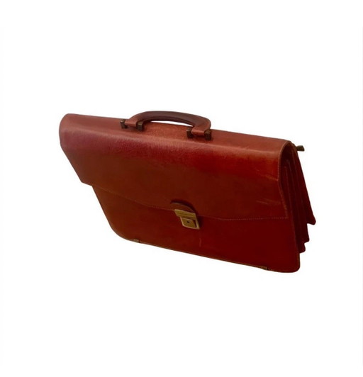 Guy Laroche Paris Vintage : Imposant Cartable Porte-Documents en Cuir - Unisexe – overige tassen, Calfskin