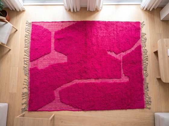 Wunderschöner handgeknüpfter rosa Teppich, 200 x 300 cm – Teppiche & Läufer, Wool (photo 3 of 6)