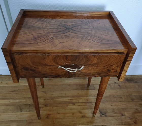 Image 1 of paire de chevets bois placage remarquable années 60