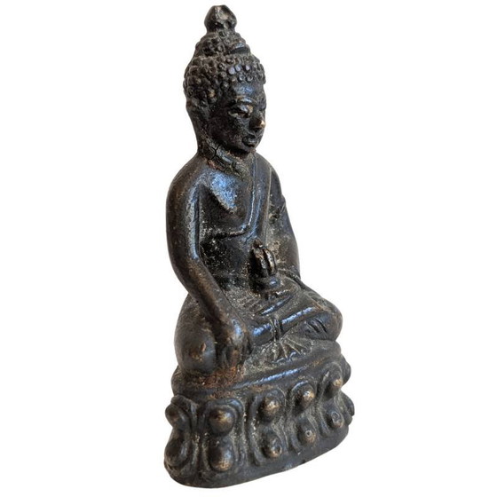 Estatua portátil Mahayana con Kalasha – Bronce antiguo parcialmente dorado – Lote 148 – Esculturas, Bronze (photo 2 of 8)