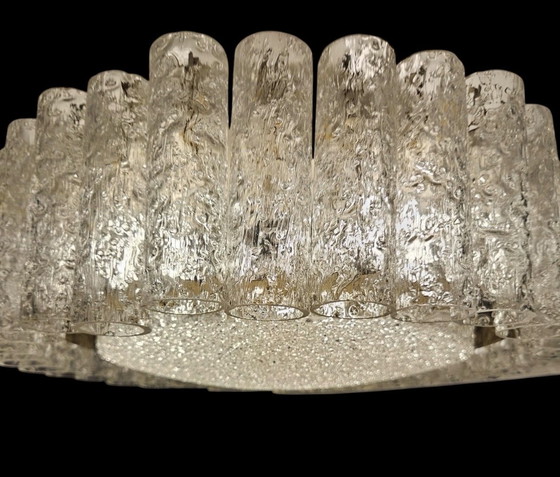 Image 1 of Beautiful Doria Leuchten design ice-glass lamp