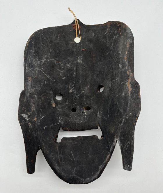 Image 1 of Vintage Nepal/Tibet wandmasker in Bhairava/Mahakala-stijl – hout en metaal
