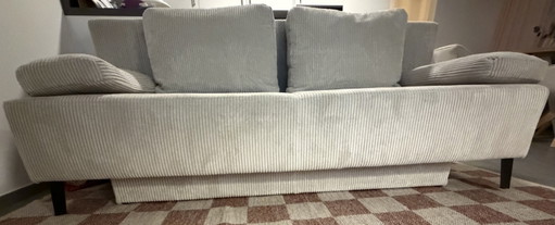 Beige corduroy bank
