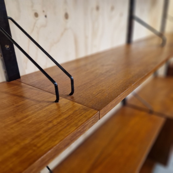 Poul Cadovius Royal System XXL Modulaire Wankast Wandrek Mid Century – Metal, Wood (photo 11 of 15)