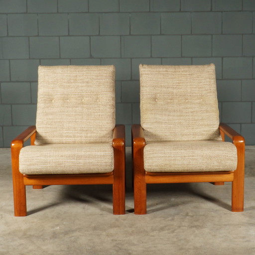 Satz Vintage-Loungesessel – dänisches Design – 1970er Jahre