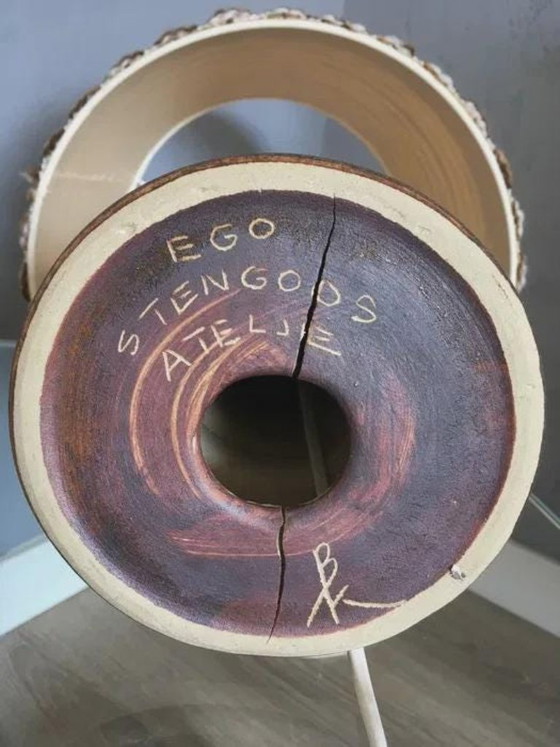 Lampe de table en grès Ego Stengods par Bruno Karlsson, Suède, années 1960, Céramique, Marron (photo 5 sur 5)