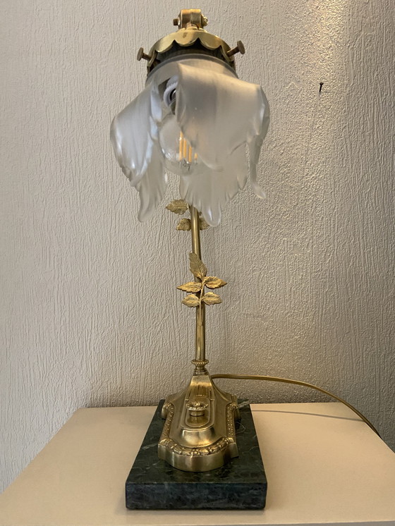 Image 1 of Art Nouveau style articulated bronze desk lamp